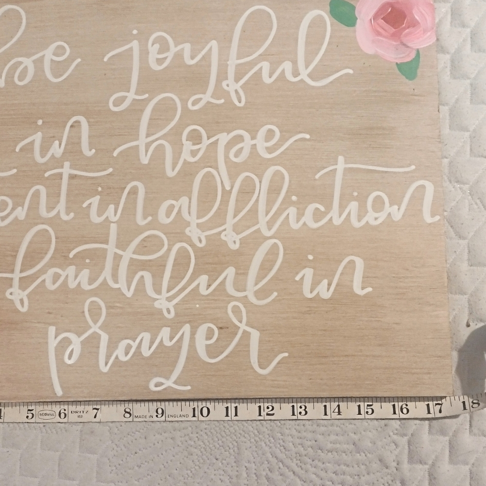 Beautiful Hand Painted Inspirational Scripture Wall Hanging Decor - Picture 6 of 6